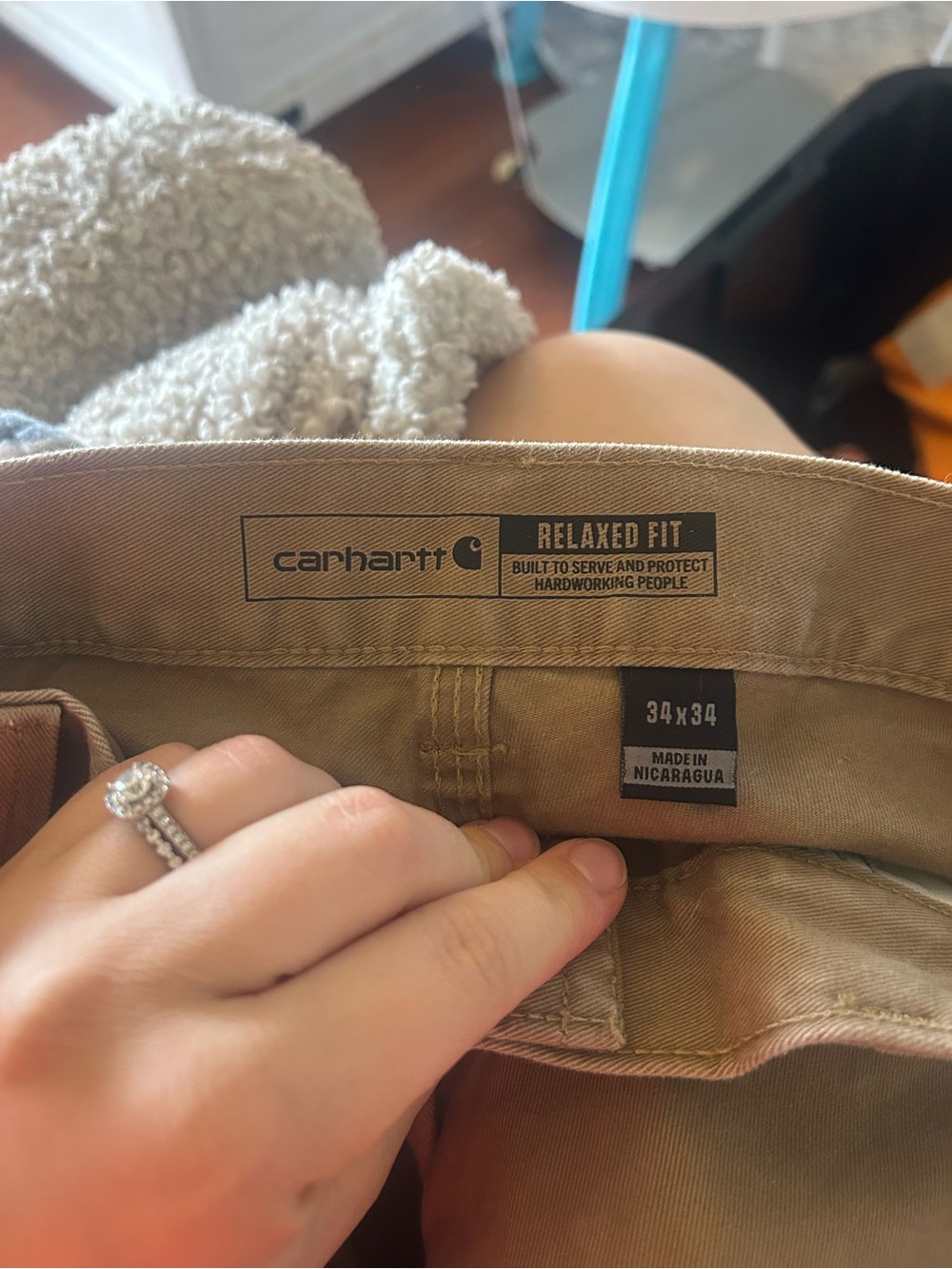Carhartt Men's Utility Work Pants - Tan - Picture 3 of 5
